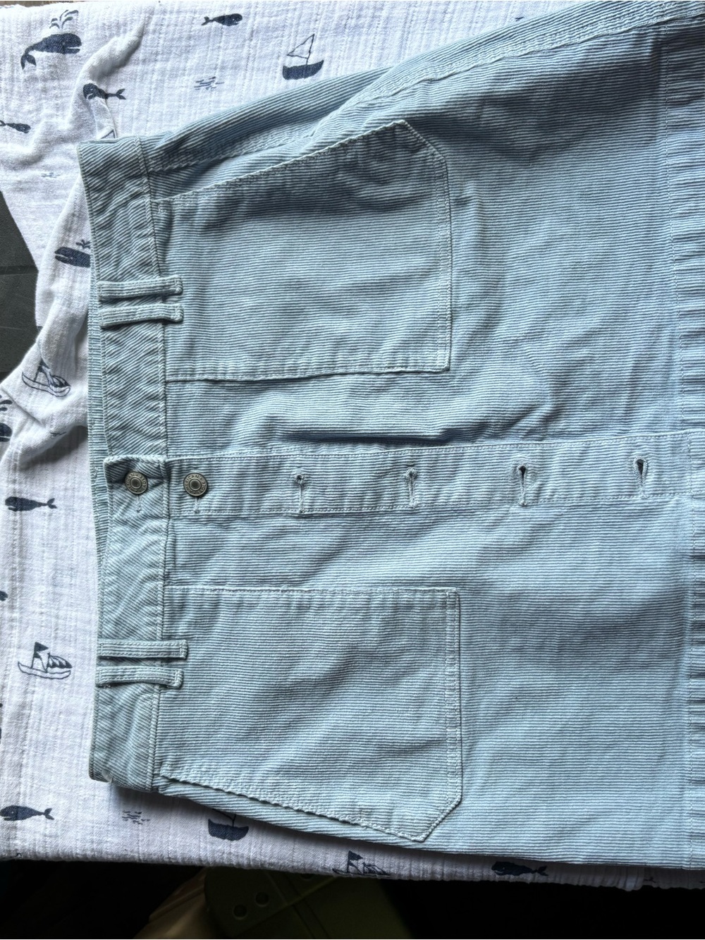 American Eagle Outfitters Light Blue Button-Front Denim Skirt